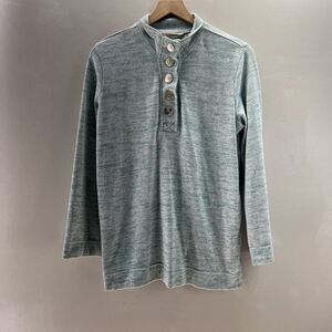 Soft Surroundings Sweater Women’s Size S Button Collar Long Sleeve Stretch